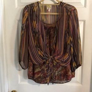 Ladies blouse lined 3/4 length